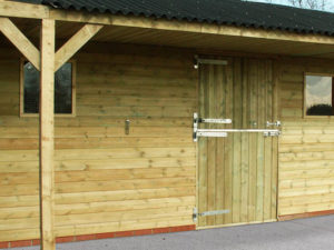 Fixed Stable Block and Timber Horse Stables manufactured by Woodhouse Stables